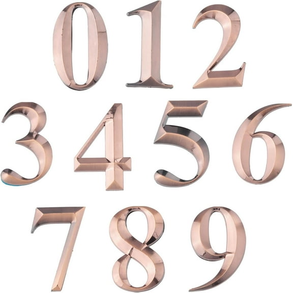 10Pcs Self Adhesive 3D Room Number Plaque 3D Door House Numbers Mailbox Numbers 0-9 Street Address Numbers Stickers