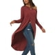 thumbnail image 4 of INSPIRAR CHIC Blusa Casual de Una Sola Manga Larga Asimétrica con Dobladillo Irregular XL Vino, 4 of 7