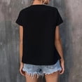 thumbnail image 4 of Enjoytime Women Tops Trendy Embroidered Printed Tassel Tie Short Sleeve Blouses Summer V Neck Dressy Casual Shirts, 4 of 7
