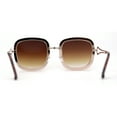 thumbnail image 4 of SA106 Womens Heavy Rhinestone Jewel Trim Metal Rim Butterfly Sunglasses Gold Brown, 4 of 4