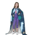 thumbnail image 4 of Honeii Alpaca Astronaut in Space Print Poncho Cape, Cloak Coat, Snuggly Hooded Wearable Blanket, Hooded Cape For Teenagers,Halloween Costumes-Small, 4 of 7