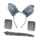 thumbnail image 2 of Conjunto de disfraz de lobo para niños. Diadema con orejas de lobo para fiestas del Día del Niño. sin falda, 2 of 9