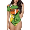 thumbnail image 1 of Saiise T-Rex Motif Football Grenouillère à Manches Courtes Col Rond Pyjama Extensible avec Fermeture à Pression-Grand, 1 of 7