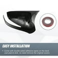 thumbnail image 5 of 1 Pair Car Rear View Mirror Cover Cap Overlay Black Carbon Fiber Pattern for Honda Civic 8th Gen 06-11, 5 of 6