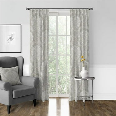 50 x 132 in. Ophelia Pole Top Drapery Panel Pair, Gray