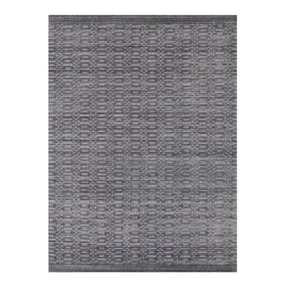 HomeRoots 517708 9 x 12 ft. Charcoal & Dark Gray Hand Loomed Rectangle Area Rug