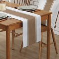 thumbnail image 2 of Camino de mesa Futuregrace con rayas modernas, marrón y blanco, 180 cm, 2 of 9