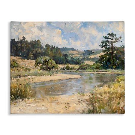 Stupell Industries Sunlit River Landscape Canvas Wall Art design by LSR Creative Studio, 30 x 40