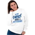 thumbnail image 4 of Being Different Makes a Difference Unisex Plus Fleece Graphic Sweatshirt Brisco Brands 4X, 4 of 5
