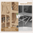 thumbnail image 4 of Large Catio Outdoor Cat Enclosure, Wooden Cat Cage Indoor Playpen for Multiple Cats with Waterproof Roof,Platforms, Resting Box, Bridges, Hammock, Ladder,76"L x 36"W x 69"H, 4 of 8