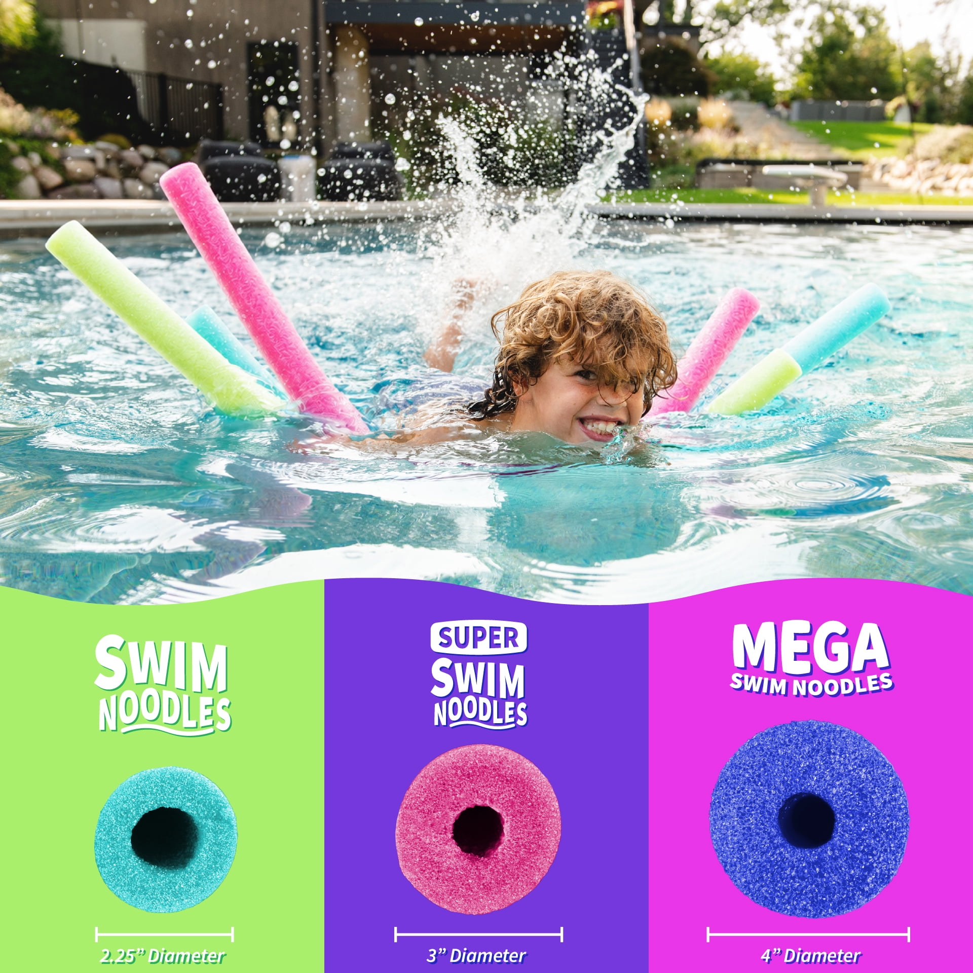 Big Joe Swim Pool Noodle (Single Unit), Teal, 50 inches long, 2.25 inches wide