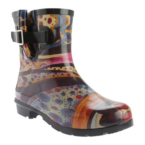 Nomad - nomad women's droplet rain boot, turquoise monet, 10 m us ...