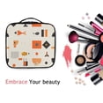 thumbnail image 6 of FORMRS Travel Makeup Bag Large Capacity Train Case Cosmetic Organizer with Adjustable Dividers, Minimalist Geometric Pattern, 6 of 8