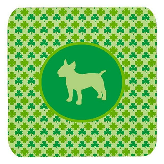 Sous-verres en Mousse de Trèfle Chanceux de Bull Terrier&44; Ensemble de 4