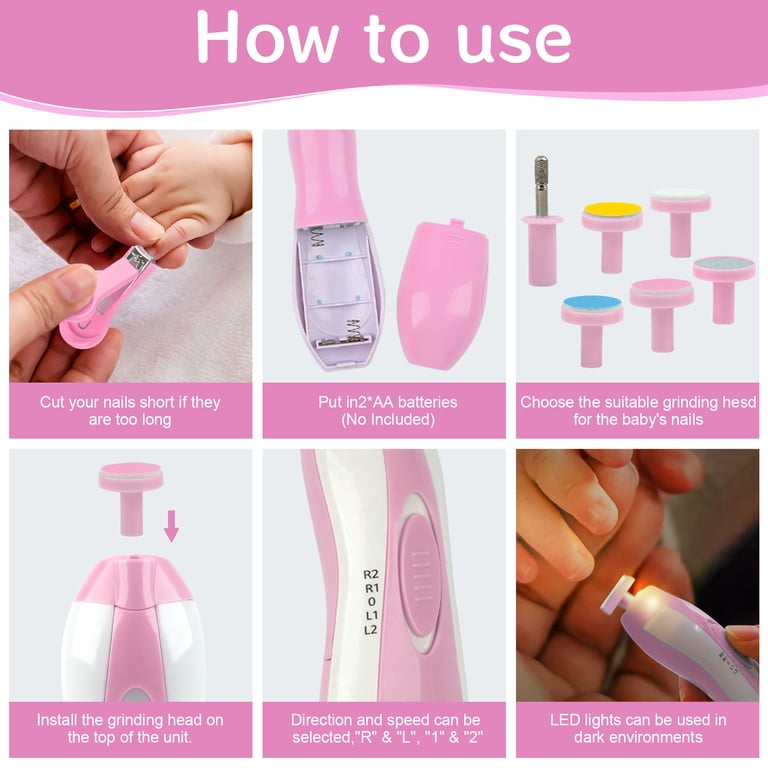 BUSATIA Baby Grooming Kit, 20-in-1 Healthcare & Safety Set, Pink photo 4