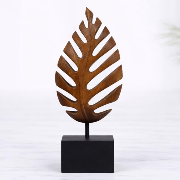 Decozen Gifts for Mom - Wooden Leaf Sculpture - Mother's Day Birthday Gifts, Home, Office, Living Room, Shelf, Fireplace, Farmhouse, Tabletop, Boho and Mantle Decor