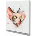 thumbnail image 2 of Red Faced Cat Watercolor Sketch - Large Animal Canvas Artwork, 2 of 4