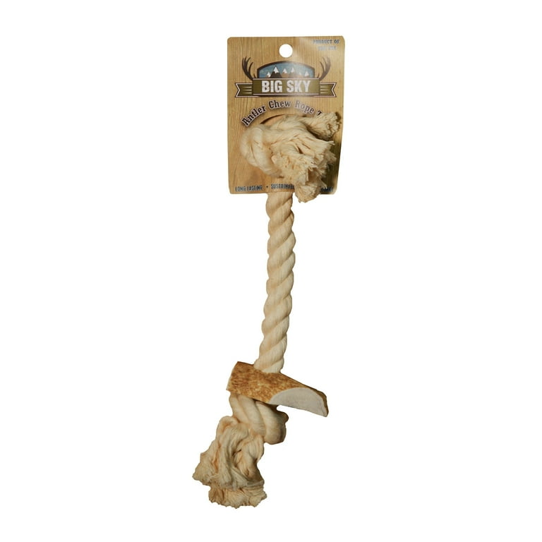 Big Sky Antler Chew with Rope Small 8 Long