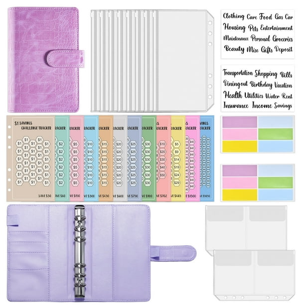Budget Binder, Money Saving Binder With Zipper Envelopes, Cash Envelopes And Expense Budget Sheets For Budgeting