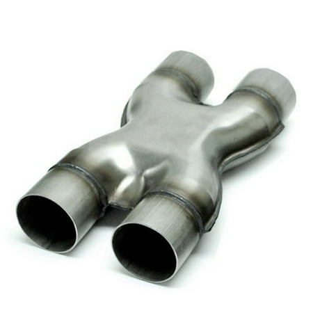 4' Aluminized Steel Dual Exhaust - Exhaust Stamped X Pipe 2.25