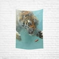 thumbnail image 2 of CADecor King Of Forest Tiger Swimming To A Meat Home Decor Tapestry Wall Art Wall Tapestry 51x60 Inches, 2 of 2
