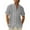 Gray #02, variant on Lumtrix Cuban Guayabera Shirts for Men Short Sleeve Casual Button Down Hawaiian Shirt Band Collar Beach Camp Mexican Shirt Black 3XL