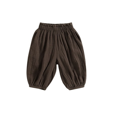 

Genuiskids Toddler Baby Harem Pants 6M 12M 2T 3T 4T 5T Kids Girl Boy Trousers Solid Color Hip Hop Style Elastic Loose Casual Bloomers for Toddler Boys Girls