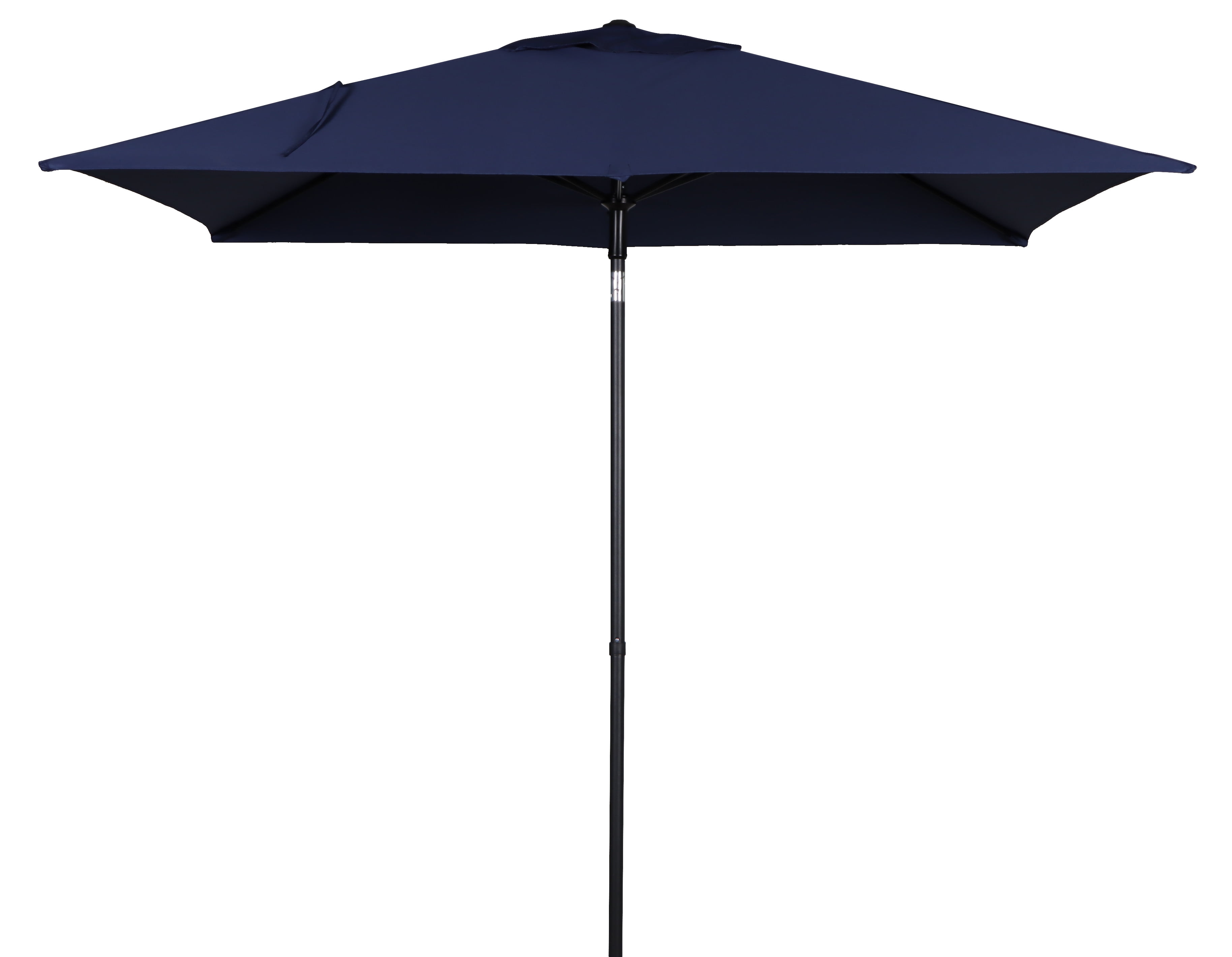 Mainstays Outdoor 6 x 7.5ft Navy Rectangular Outdoor Market Patio Umbrella with Push-up Function