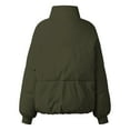 thumbnail image 4 of Women's Winter Trend Foreign Style Solid Color Warm Padded Jacket Womens Aviation Coat Parks Women Girls Zipper Jackets down Coats Womens Jacket with Hood Women Winter Fashion Ladies Winter Jackets, 4 of 4