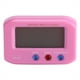 thumbnail image 1 of Reloj despertador digital portátil con pantalla LCD y función de repetición, con retroiluminación, para mesa, escritorio y coche (rosa), 1 of 3