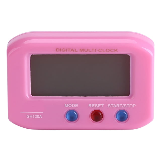 BLLBOO Horloge numérique LCD - Réveil numérique à Affichage LCD Portable Snooze avec rétroéclairage(Rose)