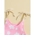 thumbnail image 4 of Arvbitana 0M 3M 6M 12M 18M 24M Infant Newborn Baby Girl Sleeveless Romper Summer Casual Spaghetti Strap Printed One-Piece Shorts Playsuits, 4 of 9