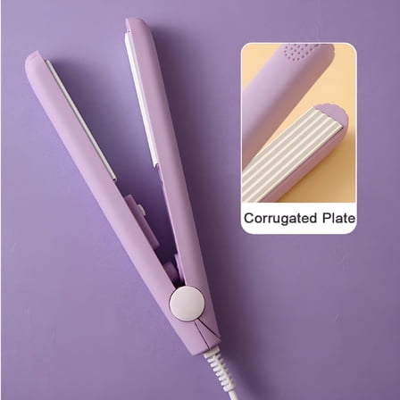 HIBIBUD Mini Hair Curler Fluffy Splint Flat Iron Curling Corrugated Plate Pro Electric Hair Crimper For All Hair Lengths