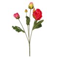 thumbnail image 1 of Bewildely Ramo de flores de peonía artificial de 4 ramas, decoración de simulación, adorno de flores para el hogar y la oficina Flores artificiales Rosa roja, 1 of 1