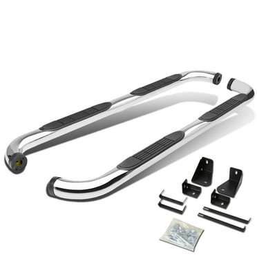 DNA Motoring 3" Chrome Side Step Nerf Bars Running Boards for 2005-2012 Dodge Dakota Quad Cab