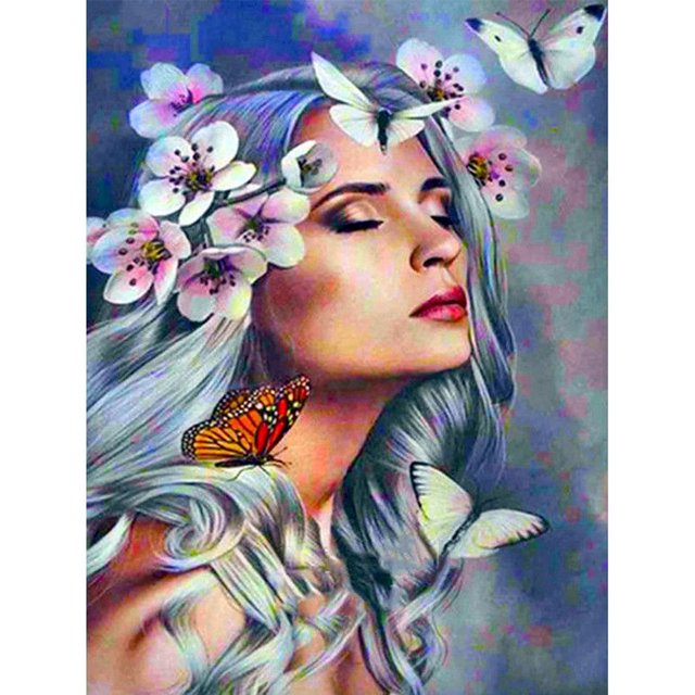 Cuadros Decorativos Kits de pintura al óleo de belleza de mariposa por números lienzo cuadro pared DIY (B725) Sywqhk Nuevos Originales