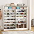 thumbnail image 7 of TribeSigns 9-Tier Shoe Cabinet, White, 93.5 lbs, 7 of 7
