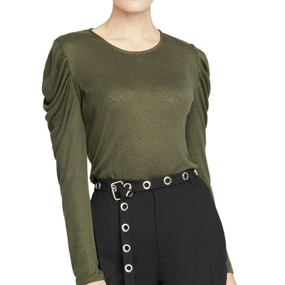 Rachel Roy Womens Gemima Pullover Blouse, Green, Large