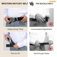 thumbnail image 6 of WHIPPY Men's Western Belt Ratchet Leather Belts for Men Cowboy Belts for Jeans Trim to Fit, 6 of 7