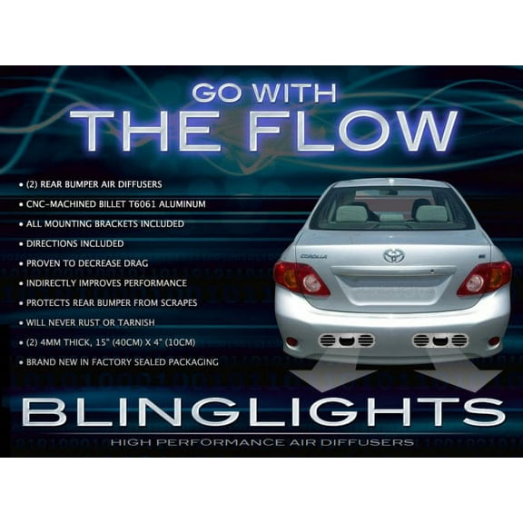 For Toyota Corolla Performance Rear Bumper Aero Exhaust Panels Body Diffuser Kit