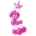thumbnail image 5 of GUOOL All Numbers Crown Balloons Column Set Happy Birthday Arch Garland Number 2, 5 of 5