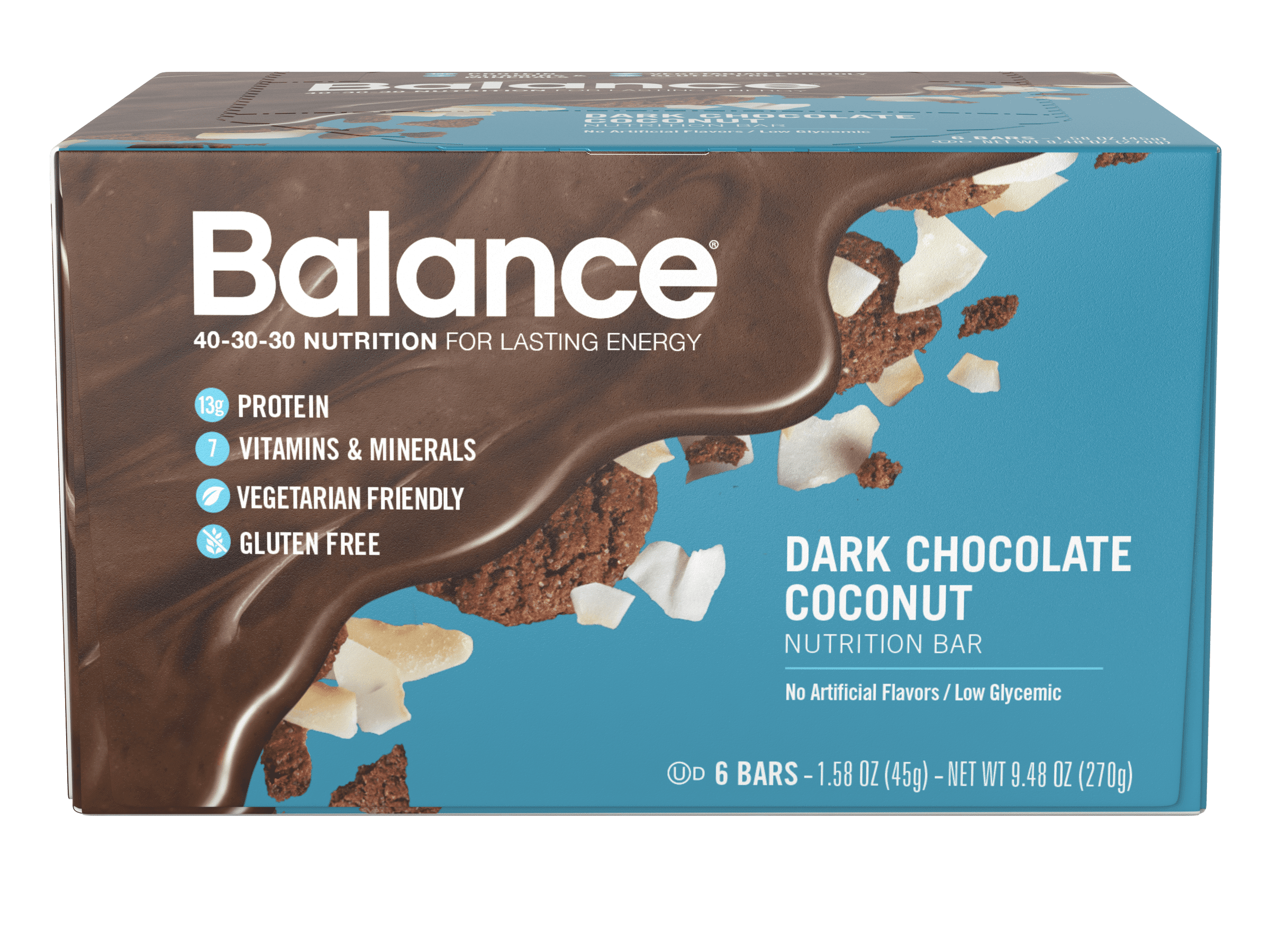 Balance® Bar Dark Chocolate Coconut, 1.76 ounce bars, 6 count Walmart