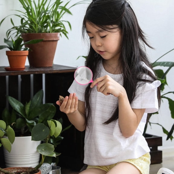 Soimiss 6Pcs Miniature Magnifying Glass Yellow Plastic Handheld Magnifiers for Observation