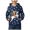 thumbnail image 2 of DHFJKG Christmas Hooded Pullover Child Toddler Boys Girls Long Sleeve Cartoon Santa Print Warm Hoodie Sweatshirts Kids Leisure Jumper Tops, 2 of 7