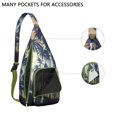 thumbnail image 4 of Minimalist Palm Tree Sling Backpack - Clean Line Tropical Design Crossbody Bag, Fashionable for Daily Commute, 4 of 4