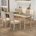 thumbnail image 2 of Costway French Dining Chair Set of 4 with Rectangular Backrest & Solid Rubber Wood Frame, 2 of 9
