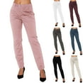 thumbnail image 7 of nerohusy Women's Dress Pants Formal Work Pants Casual Daily Straight Leg Skinny Slim Pants High Waisted Zipper Button Trousers for Business Slacks Pink,L, 7 of 7