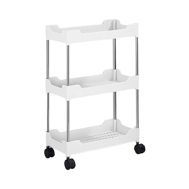 Carro de almacenamiento con ruedas, carrito utilitario rodante, carrito organizador de baño extraíble, carrito de almacenamiento de cocina para cuarto 3 capas ensanchadas