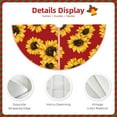 thumbnail image 5 of Bingfone Christmas Tree Skirt Mat Christmas Decoration Interior -Sunflowers On Red, 5 of 8