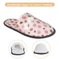 thumbnail image 3 of KLL Hand Drawn Strawberry Slippers for Women Men House Slip on Indoor Outdoor Bedroom Furry Fleece Lined Ladies Comfy Anti-Skid Rubber Hard Sole-Large, 3 of 8